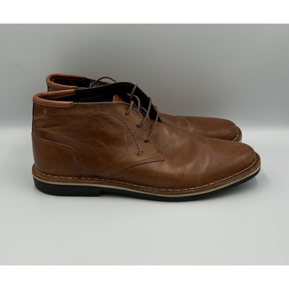 Steve Madden Men Hestonn Chukka‎ Boots Size US 8.5 Tan Brown Leather main image 4